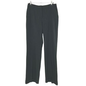 Evan Picone Pants Womens 6 Gray Pin Stripe Mid Rise Cuffed Straight Dress Career